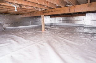 crawl space vapor barrier in Newark installed by our contractors