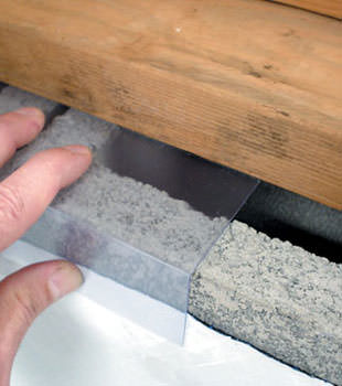 Block wall clear covering for wet crawl spaces in Penn Yan