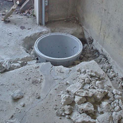 Placing a sump pit in a Fayette home