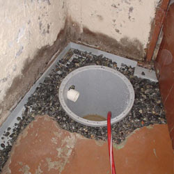 Installing a sump in a sump pump liner in a Canandaigua home