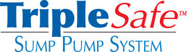 Sump pump system logo for our TripleSafe™, available in areas like 