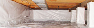 an encapsulated crawl space system in Newark
