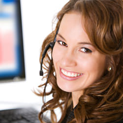 A basement waterproofing customer service specialist in Seneca Falls scheduling an appointment.