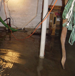 Foundation flooding in a Williamson,New York home